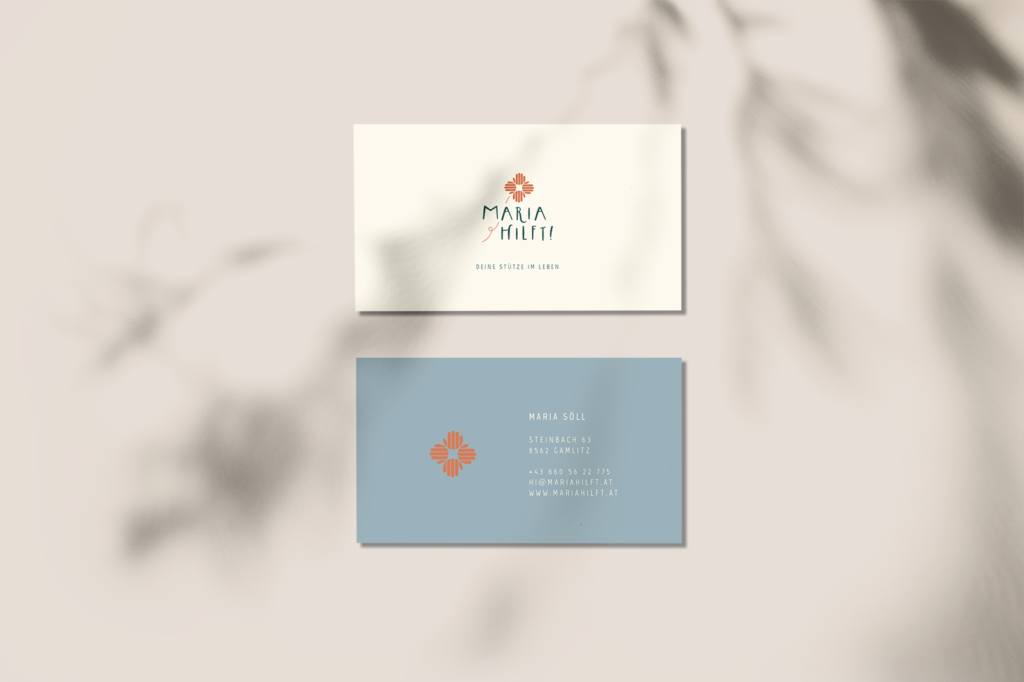 Portfolio Maria hilft - Visitenkarte